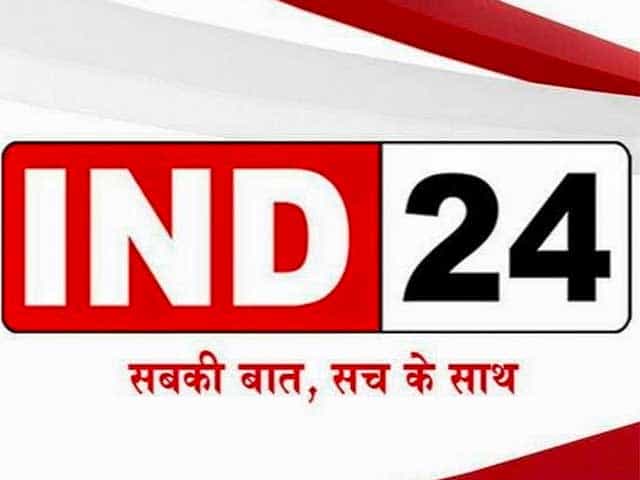 The logo of India 24 TV