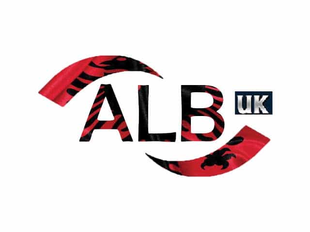 The logo of AlbUK TV