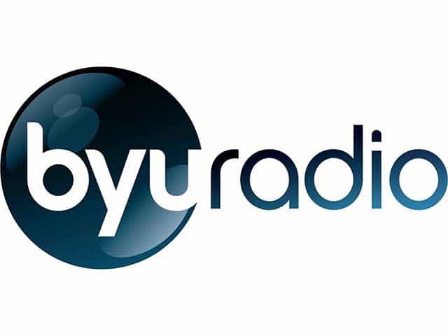 The logo of BYU radio
